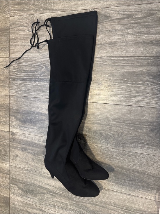 Charles By Charles David Shoes - Charles by Charles David Black Over-the-Knee Tie-Back Stretch Boots